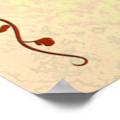 HerbstShades Grüngelb Begrüßung Hochzeit 36x12 Poster (Ecke)