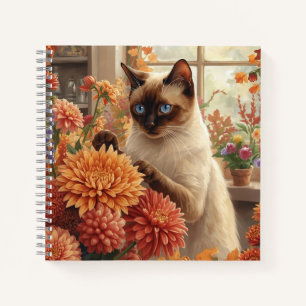Herbstsima Katze für Erntedank Notizblock