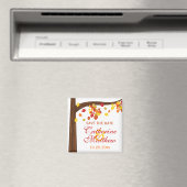 Herbstsinkende Blätter Save the Date Magnet (In Situ (Geschirrspüler))