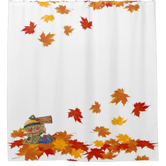 Herbstsitzring Duschvorhang (Vorderseite)