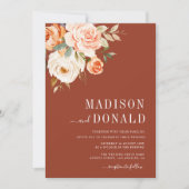 Herbstsonnabend Einladung zur Blumenhochzeit (Vorderseite)