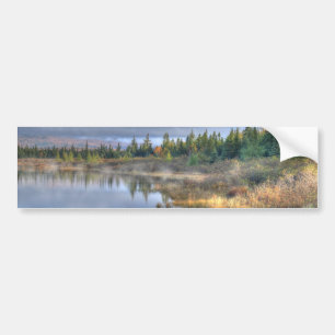 Herbstsonne am Moosehead Lake Maine Autoaufkleber