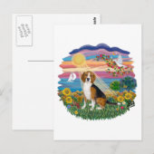 Herbstsonne - Beagle Nr. 7 Postkarte (Vorne/Hinten)