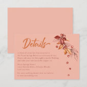 Herbstsonne Terracotta Hochzeit Details RSVP Karte (Vorne/Hinten)