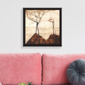 Herbstsonne und Bäume von Egon Schiele, Vintage Ku Leinwanddruck (Insitu (Wohnzimmer))
