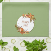 Herbstsonne und Kürbisse mit individualisierbarem Geschirrtuch (Gefaltet)