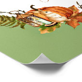 Herbstsonne und Kürbisse mit individualisierbarem Poster (Ecke)