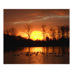 Herbstsonnenaufgang Fotodruck