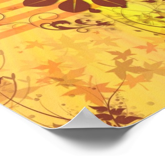 Herbstsonnenaufgang Poster (Ecke)