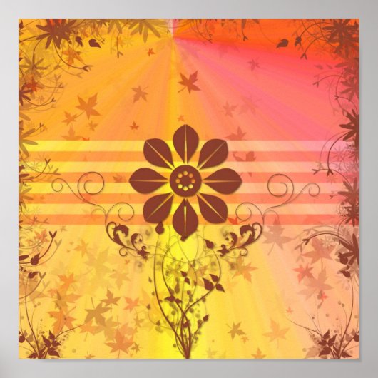 Herbstsonnenaufgang Poster (Vorne)