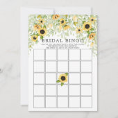 Herbstsonnenblume BINGO Brautparty Game Einladung (Vorderseite)