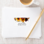 Herbstsonnenblume Bouquet Rücksendeadresse Adressaufkleber (Insitu)