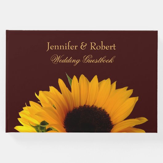 Herbstsonnenblume Hochzeitsbuch Gästebuch (Vorderseite)