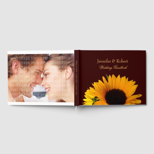 Herbstsonnenblume Hochzeitsbuch Gästebuch (Voll)