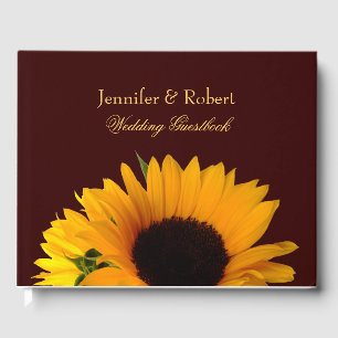 Herbstsonnenblume Hochzeitsbuch Gästebuch