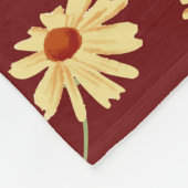 Herbstsonnenblume: Maroon Nahtloses Design Fleecedecke (Ecke)