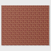 Herbstsonnenblume: Maroon Nahtloses Design Geschenkpapier (Flach)