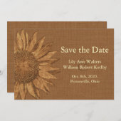 Herbstsonnenblume Save the Date (Vorne/Hinten)