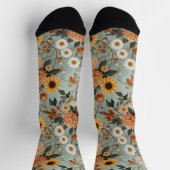 Herbstsonnenblume Socken (Oben)