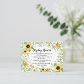 Herbstsonnenblumen Babydusche Geschenkanzeige Begleitkarte (Stehend Vorderseite)