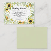 Herbstsonnenblumen Babydusche Geschenkanzeige Begleitkarte (Vorne/Hinten)