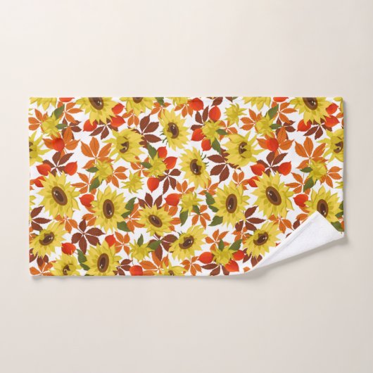 Herbstsonnenblumen Badhandtuch Set (Handtuch)