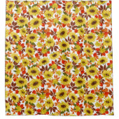 Herbstsonnenblumen Duschvorhang (Vorderseite)