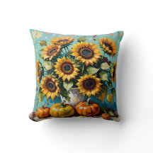 Herbstsonnenblumen, Herbstsonnenblumen und Kürbisp