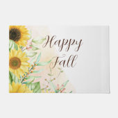 Herbstsonnenblumen mit anpassbarem Text Fußmatte (Vorderseite)