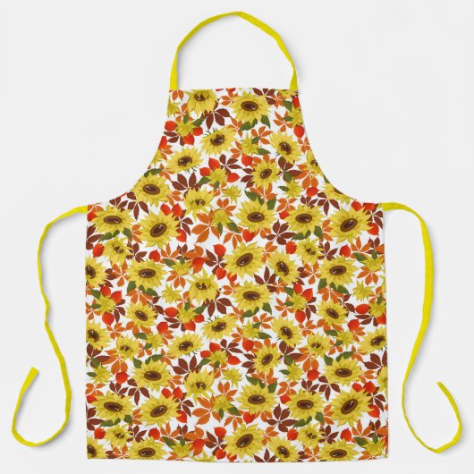 Herbstsonnenblumen Schürze (Vorderseite)