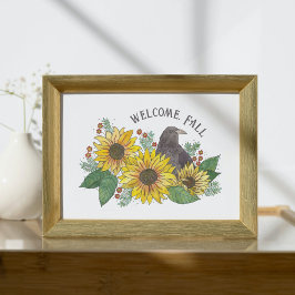 Herbstsonnenblumen und -würfel zum Herunterladen Poster