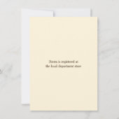 Herbstsonnendusche Bridal Brauerei Einladung (Rückseite)