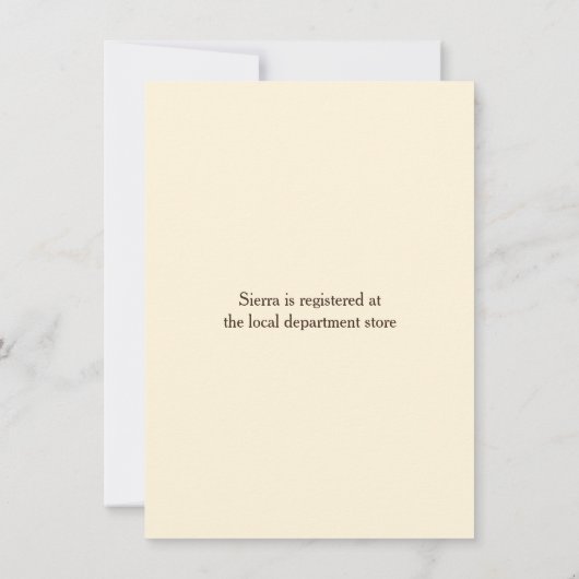 Herbstsonnendusche Bridal Brauerei Einladung (Rückseite)