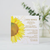 Herbstsonnendusche für Hochzeitspaare Einladung (Stehend Vorderseite)