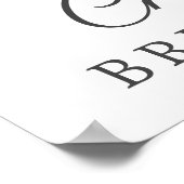 Herbstsonnengebläse Brautparty Begrüßungszeichen Poster (Ecke)