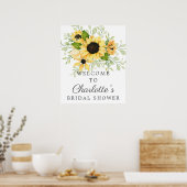 Herbstsonnengebläse Brautparty Begrüßungszeichen Poster (Küche)