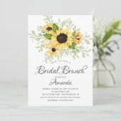 Herbstsonnengebläse Brautparty Brunch Einladung (Stehend Vorderseite)