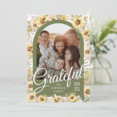 Herbstsonnenklettern Erdsonde Dankbarer Erntedank Feiertagskarte (Stehend Vorderseite)