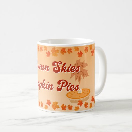 Herbstsonnenpumpen Kaffeetasse (VorderseiteRechts)