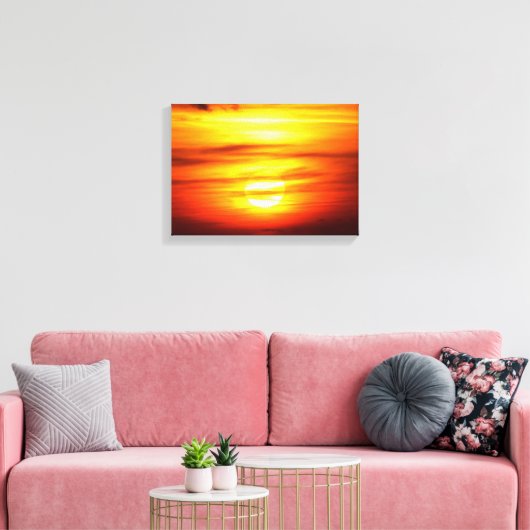 Herbstsonnenuntergang, Jersey Leinwanddruck (Insitu (Wohnzimmer))