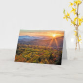 Herbstsonnenuntergang von den Bakonhöhen Karte (Gelbe Blume)