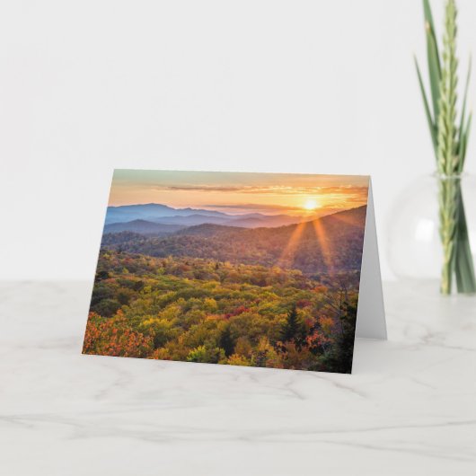 Herbstsonnenuntergang von den Bakonhöhen Karte (Vorderseite)
