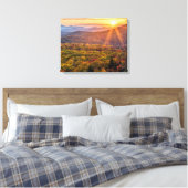 Herbstsonnenuntergang von den Bakonhöhen Leinwanddruck (Insitu (Schlafzimmer))