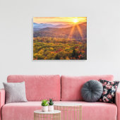 Herbstsonnenuntergang von den Bakonhöhen Leinwanddruck (Insitu (Wohnzimmer))