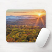 Herbstsonnenuntergang von den Bakonhöhen Mousepad (Mit Mouse)