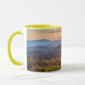 Herbstsonnenuntergang von den Bakonhöhen Tasse (Links)