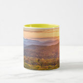 Herbstsonnenuntergang von den Bakonhöhen Tasse (Zentrum)