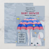 Herbstsonnige Kinderdusche Einladung (Vorne/Hinten)