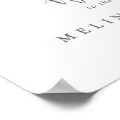 Herbstsonnige Wildblume Hochzeit willkommen Poster (Ecke)