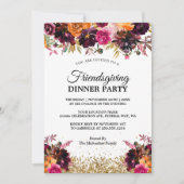 Herbstsonntag Glitzer Blorgolden Einladung (Vorderseite)